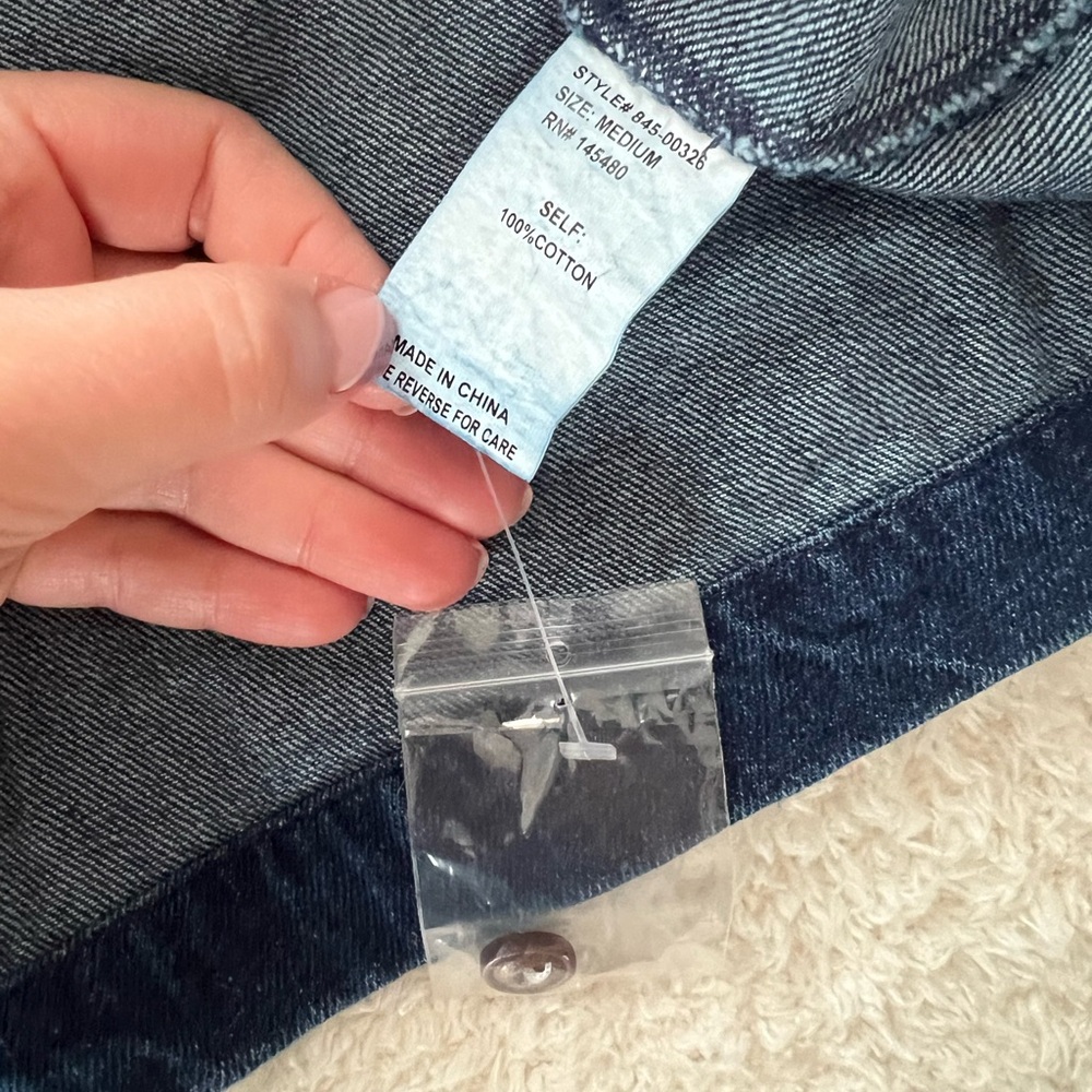 Blue Denim fit and flare Dress with pockets - Picture 10 of 11